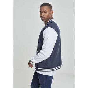 2-tone College Sweatjacket nvy/wht