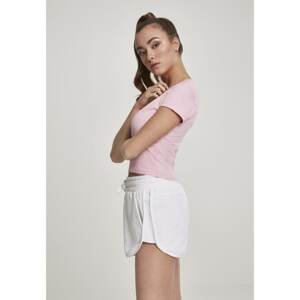 Ladies Stretch Jersey Cropped Tee girlypink
