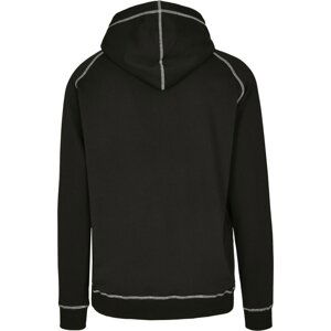 Contrasting Stitching Hoody Black