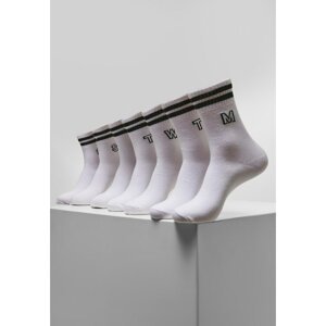 College Letter Socks 7-Pack White