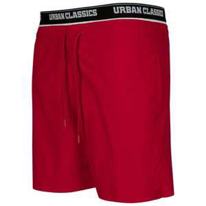 Two in One Swim Shorts Firered/WHT/BLK