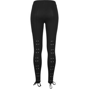 Women's lace-up leggings - black