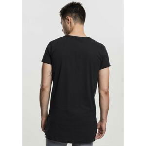 T-shirt with long side zipper black