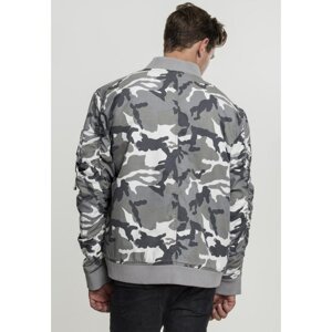 Vintage Camo Cotton Bomber Jacket snow camo