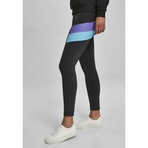 Women's Color Block Leggings Black/Ultraviolet