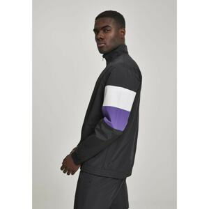 3-Tone Crinkle Track Jacket blk/wht/ultraviolet