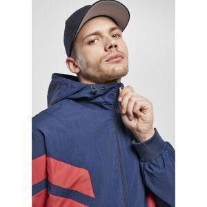 Crinkle Panel Track Jacket Darkblue/cityred