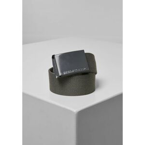 Coloured Buckle Canvas Belt Grey