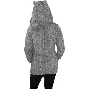 Women's Melange Teddy Zip Hoody blk/wht