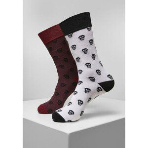 Skull Allover 2-Pack Burgundy/White