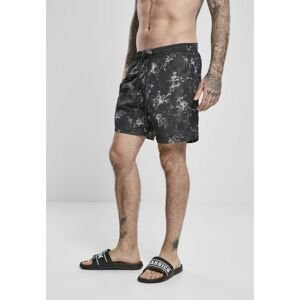 Shorts with scratch aop pattern