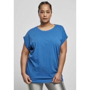 Women's Sports Blue T-Shirt with Extended Shoulder