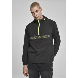 Contrast Pull Over Jacket Black/electriclime