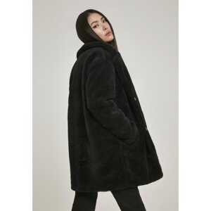 Women's Oversized Sherpa Coat Black