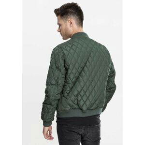 Diamond Quilt Nylon Jacket Olive