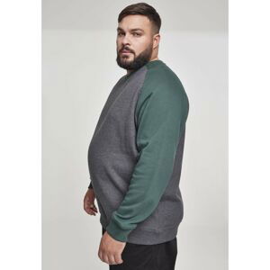 2-tone Raglan Crewneck cha/forest