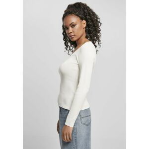 Ladies Wide Neckline Sweater Whitesand