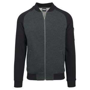 2-Tone Raglan Sweat Bomber cha/blk