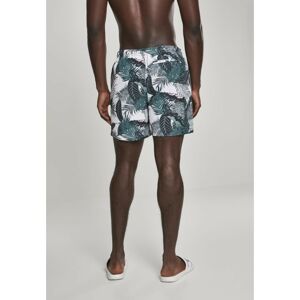 Patterned Swimsuit Shorts Palm Leaves