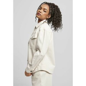 Women's oversized shirt jacket whitesand