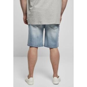 Relaxed Fit Jeans Shorts Light Destroyed Washed