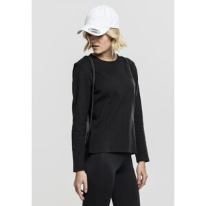 Ladies Athletic Interlock Crewneck black