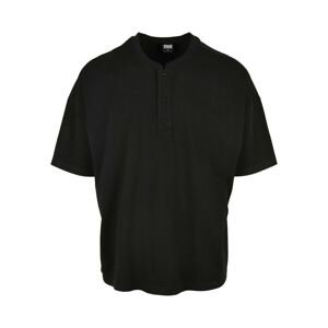 Oversized Henley T-shirt black
