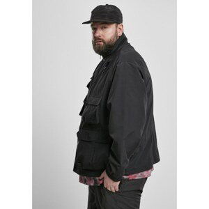 Multi Pocket Nylon Jacket Black