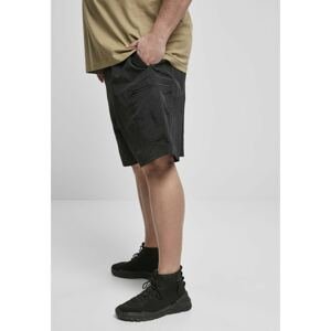 Black Adjustable Nylon Shorts
