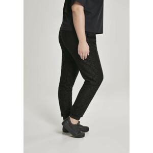 Women's Lace Jersey Jog Pants Black