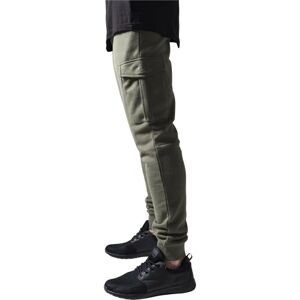 Fitted Cargo Sweatpants Olive