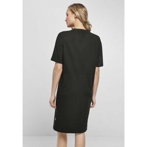 Ladies Organic Oversized Slit Tee Dress Black