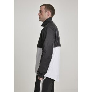 Stand Up Collar Pull Over Jacket blk/wht