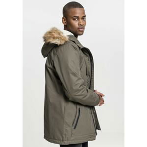 Heavy Cotton Imitation Fur Parka olive