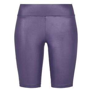 Ladies Imitation Leather Cycle Shorts Darkduskviolet