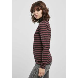 Ladies Y/D Turtleneck L/S Cherry/blk