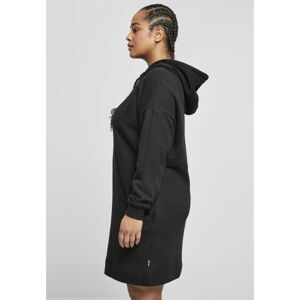 Women's Organic Oversized Terry Hooded Dress Black