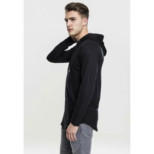 Long Color Terry Hoody Black