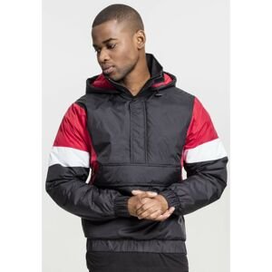 3-Tone Pull Over Jacket black/fire red/white
