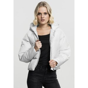 Ladies Hooded Oversized Puffer Jacket offwhite