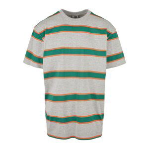 Light Stripe Oversize Tee Grey/junglegreen