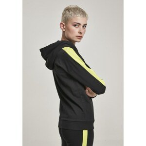 Women's Neon Hooded Shoulder Sweatshirt Black/Electric Lime