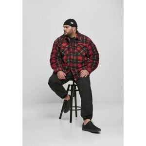 Teddy lined plaid jacket red/black