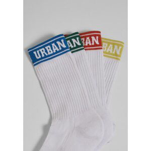 Colored Cuff Sport Logo Short Socks 4-Pack Multicolor