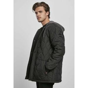 Quilted Hooded Jacket Black