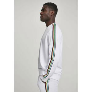 Sleeve Taped Crewneck wht/multicolor