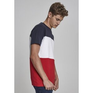 Color Block Tee firered/navy/white