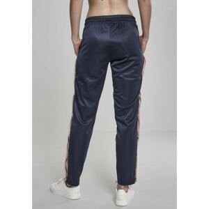 Women's sweatpants with button in navy blue/light pink/white