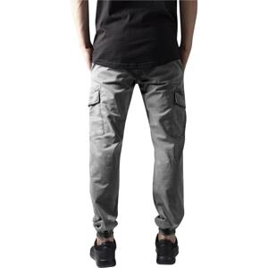 Washed Cargo Twill Jogging Pants Grey