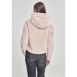 Ladies Oversize Short Teddy Hoody rose